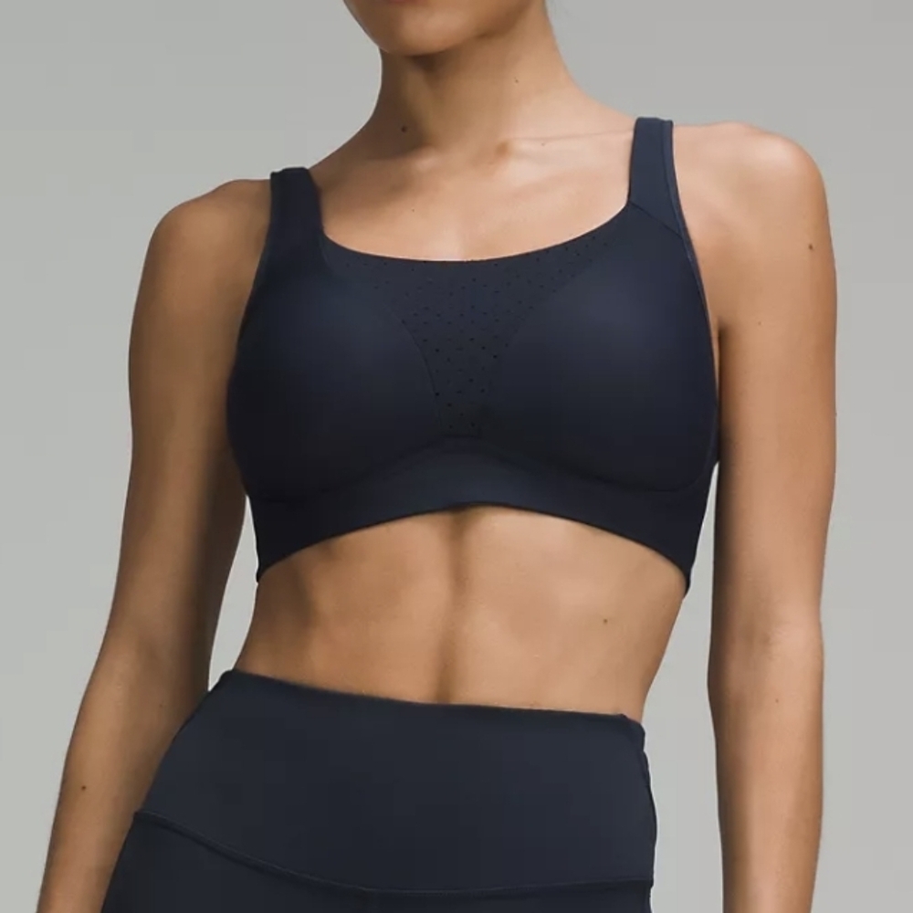 Lululemon Run Times High Support Sports Bra 32E Navy DD Running